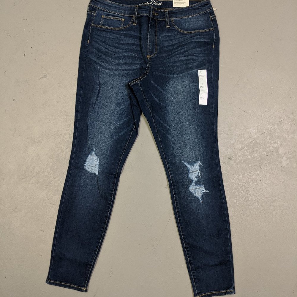 Dark Wash High Rise Distressed Jegging Jeans Women's Size 00
